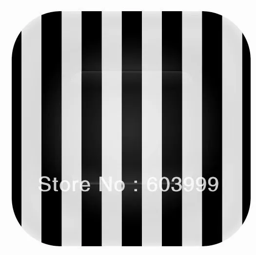 18.5cm 7 inch Square Black and White Candy Stripe Paper Party platesin