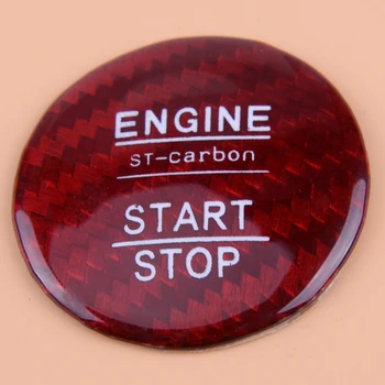 

CITALL ABS Red One Button Car Start Stop Engine Ignition Switch Sticker Replace Cover Fit for Toyota Camry 2018