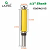 LAVIE 1pc 12mm 1/2 Shank Top & Bottom Bearing Flush Trim Pattern Router Bit Milling Cutter For Wood Woodworking Cutters 03010 ► Photo 2/3