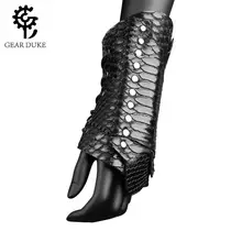 Мужские нарукавники из искусственной кожи, на шнуровке, нарукавники, широкий нарукавник, защитный нарукавник, нарукавники, нарукавники, крестообразные шнуры, стимпанк, косплей