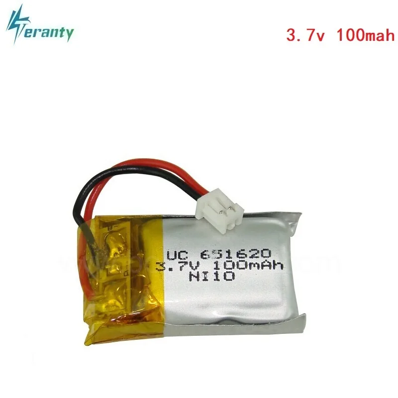 3,7 v 100 mah/120 mah 20c для Cheerson CX10 CX-10 CX-10A RC вертолет/RC Квадрокоптер 3,7 V 100 mah Li-po аккумулятор 651620 1,25 мм разъем