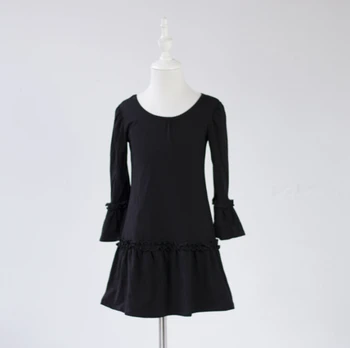 

little Children Western Tunic Style Brand Boutique Girls Kids Fall Solid Color Dress With No Ruffle Dresses