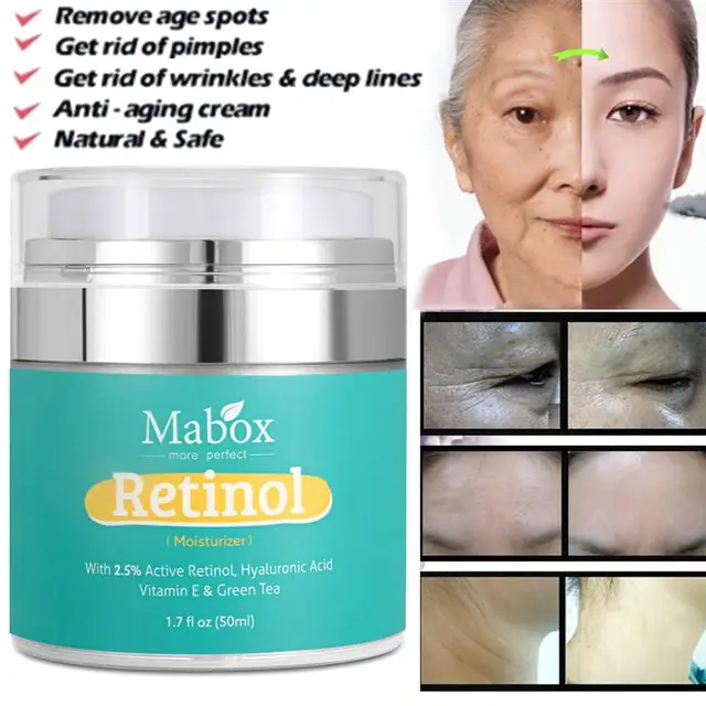 Retinol Moisturizer Face Cream Vitamin E Collagen Retin Anti Aging