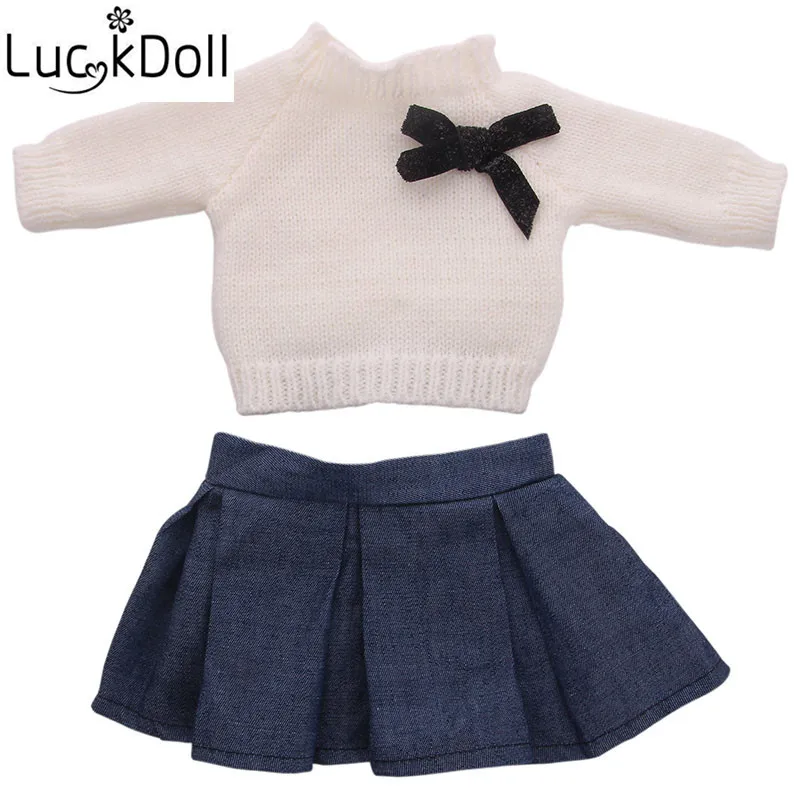 Luckdoll одежда вязаная рубашка 7 шт./стиль подходит для 43 см кукла аксессуары Детский Рождественский подарок для selec n966-n1486