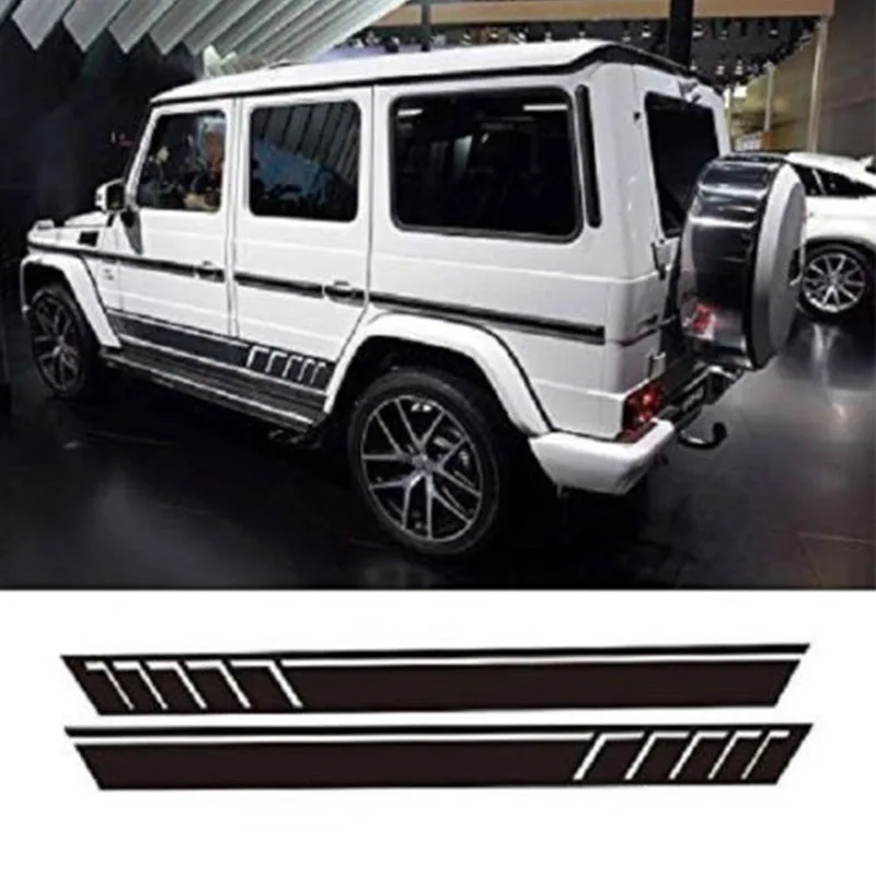 2 шт. для Mercedes Stripe Aufkleber seiten streifen G Class AMG w463 G55 AMG G63 G500