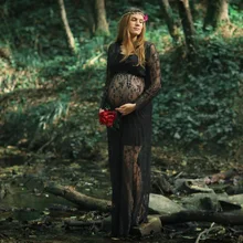 Maternity Photography Props Pregnant Dress For Photo Shoot Maternity Clothes Long Lace Dress Pregnancy Clothing V Neck Maternity Photography Props Pregnant Dress For Photo Shoot Maternity Clothes Long Lace Dress Pregnancy Clothing V Neck