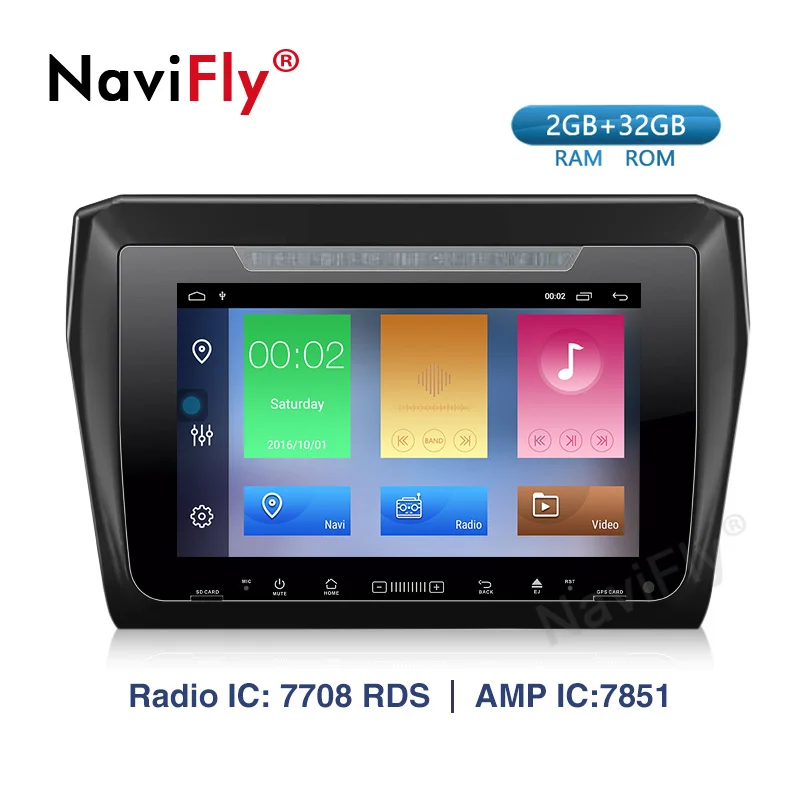 Best Android 9.0 Quad Core Car DVD multimedia Player For suzuki swift 2017 2018 2019 with radio gps navigator DVR view camera 2