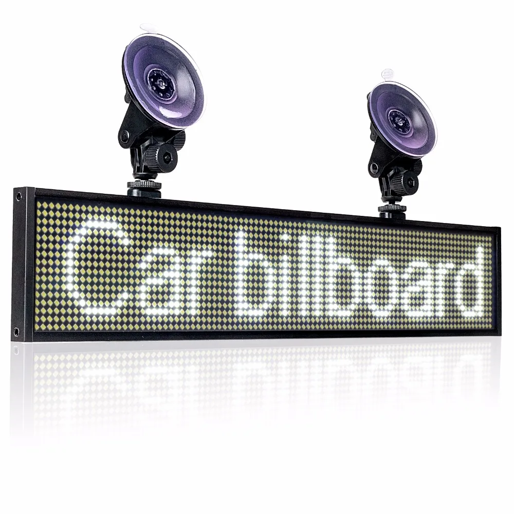 

Hot 12v White Wif P5mm SMD LED Signs panel,Car Scrolling Ad Message board Indoor display screen Support iOS phone input +2sucker