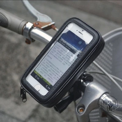 Motorcycle stand Bicycle Mount Holder Waterproof bags bike holder case zipper cover For iPhone 5 5s SE 6 6s 7 4.7 5.5 inch plus