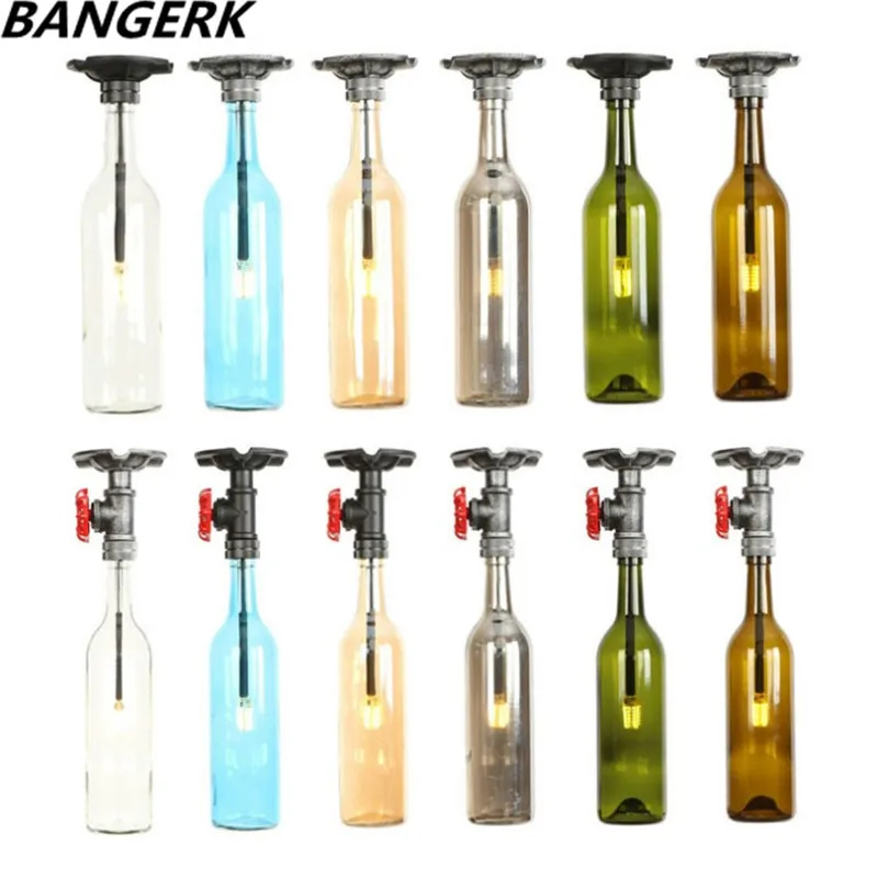 American Industrial Vintage Ceiling Light Iron Water pipe Glass LED Ceiling Lamps Antique Lamp Fixtures Decor Home Lighting