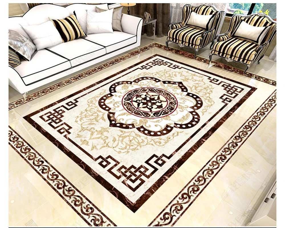 beibehang papel de parede European mosaic tile water knife parquet
floor carpet pattern zenith mural wallpaper hudas beauty