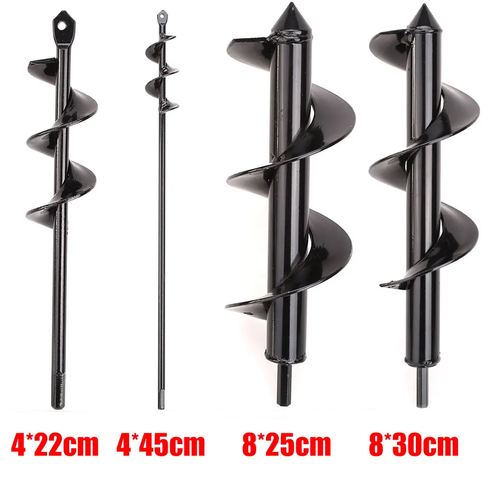 

Planting Auger Spiral Twist Drill High Speed Steel Ground Drill Mining Tool Durable Practical Gardening