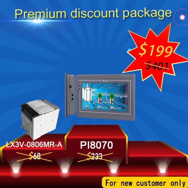 

Wecon 7 inch hmi with canbus and 14 digital I/O plc for Cost-effective