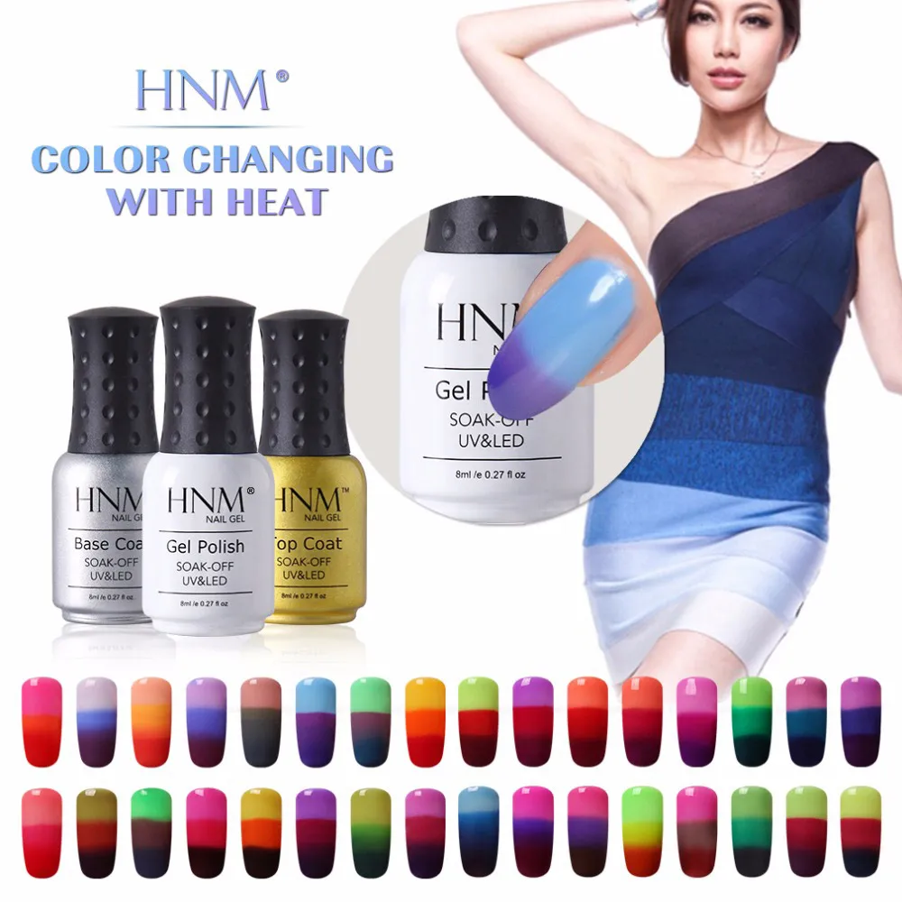 

HNM Set for Tool 32pcs/lot 3 Color Change Nail Polish Kit 8ml UV Mood Gel Varnish Easy Soak Off Gel Varnishes Gel Lacquer Vernis
