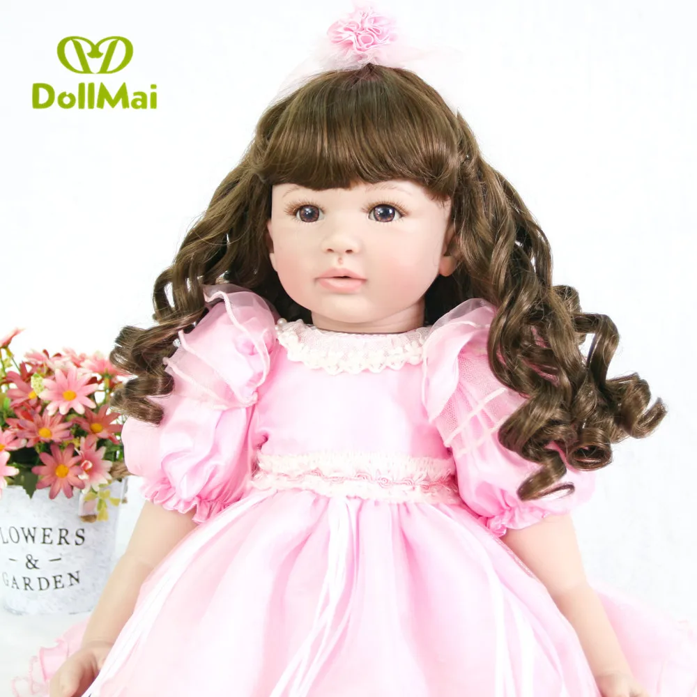 DollMai bebes кукла трансфер до возрождающая кукла принцесса для девочек 60 см виниловые силиконовые перерожденные куклы младенцы, игрушки для детей, подарок high-end bonucas возрождённая