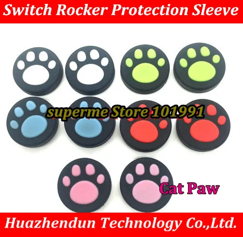 

High Quality 10PCS Switch Cat Paw Handle rocker protection sleeve Silicone rocker sleeve Rocker Cap Cat's claw cap