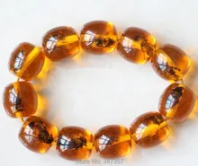 New Arrival Vogue Popular Big size Amber Bangle with Bees Men and Women’s Jewelry for wholesale Free shipping