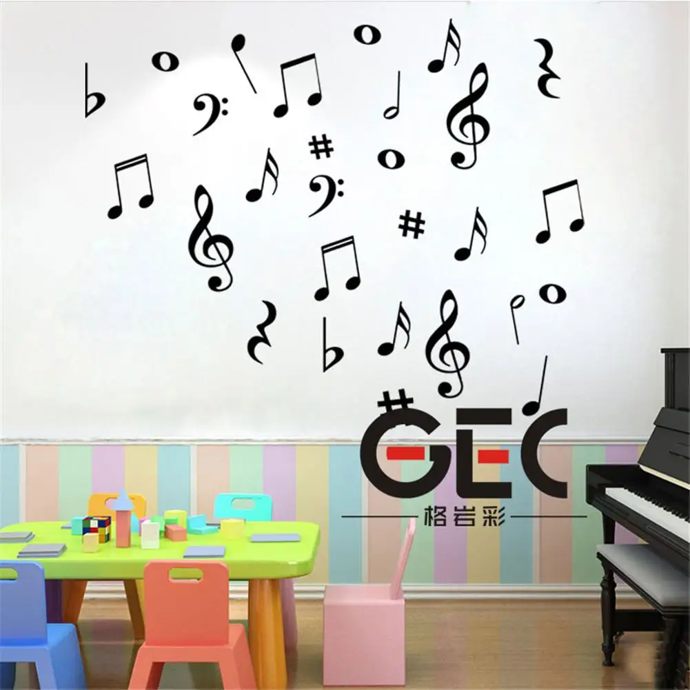 Modern Music Notes Vinyl Wall Decal Stickers For Concert Party School Home Decorations Refrigerator Sticker | Дом и сад