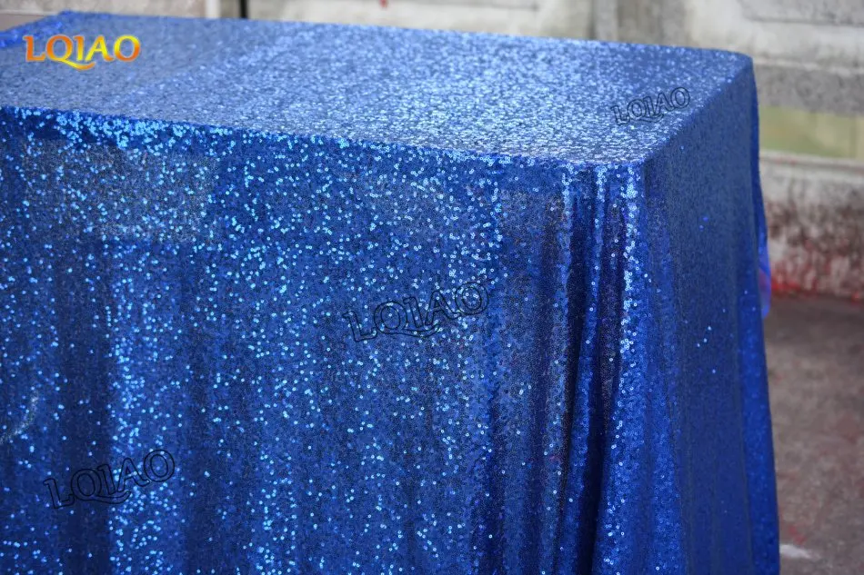 royal blue sequin tablecloth-003