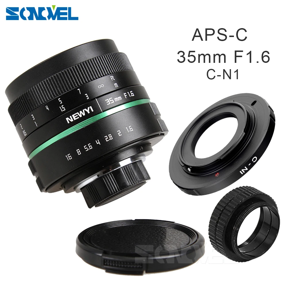 Ультрапрозрачный объектив камеры 35 мм f1.6 APS C CC TV Movie lens + Mount для Nikon 1 AW1 S2 J4 V3 J3 V1 J1 J2 J5