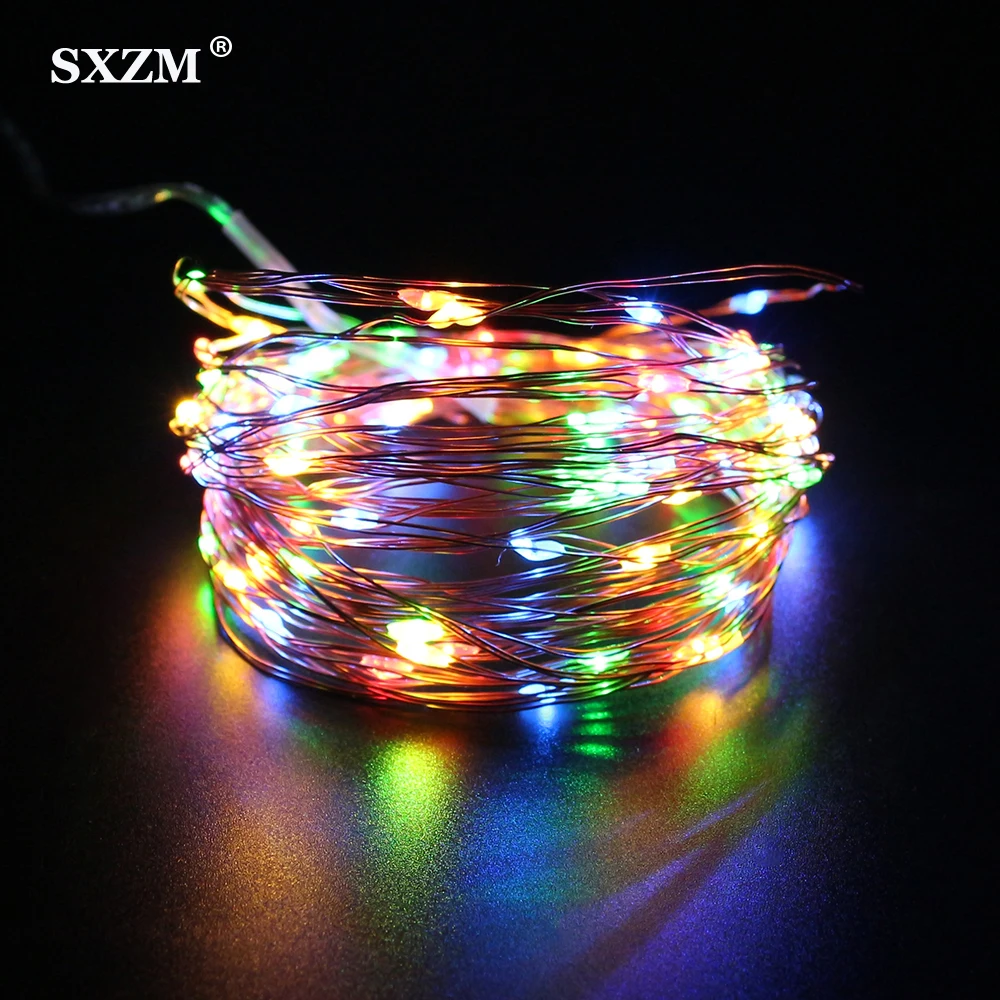 USB Copper 10 Meter 100led Led string light 8 Modes DC 5V Safe flexible