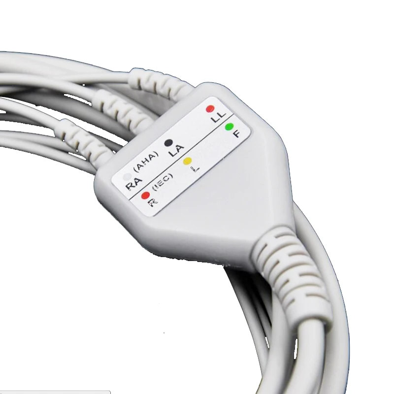 Универсальный, 6pins, цельный 3 подводящий кабель ЭКГ для монитора зажимы из-за цветопередачи монитора Mindray PM7000/8000/9000
