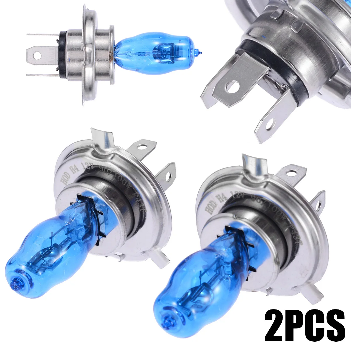 Mayitr 2pcs Car Auto H4 Halogen Headlight 12V 100W Super White Bulb Lamp Light
