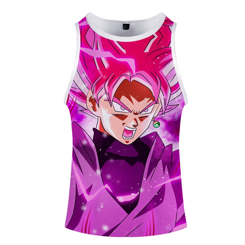 3D печатных DRAGON BALL Z модные хип-хоп классная без рукавов Топ с круглым вырезом удобные летние топы на бретельках