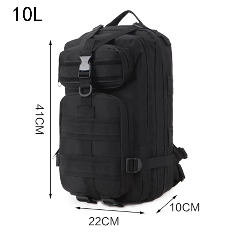 35L Nylon militar ejército Negro Mochila hombres impermeable 10L Mini Mochila gran capacidad equipaje Mochila portátil de alta calidad
