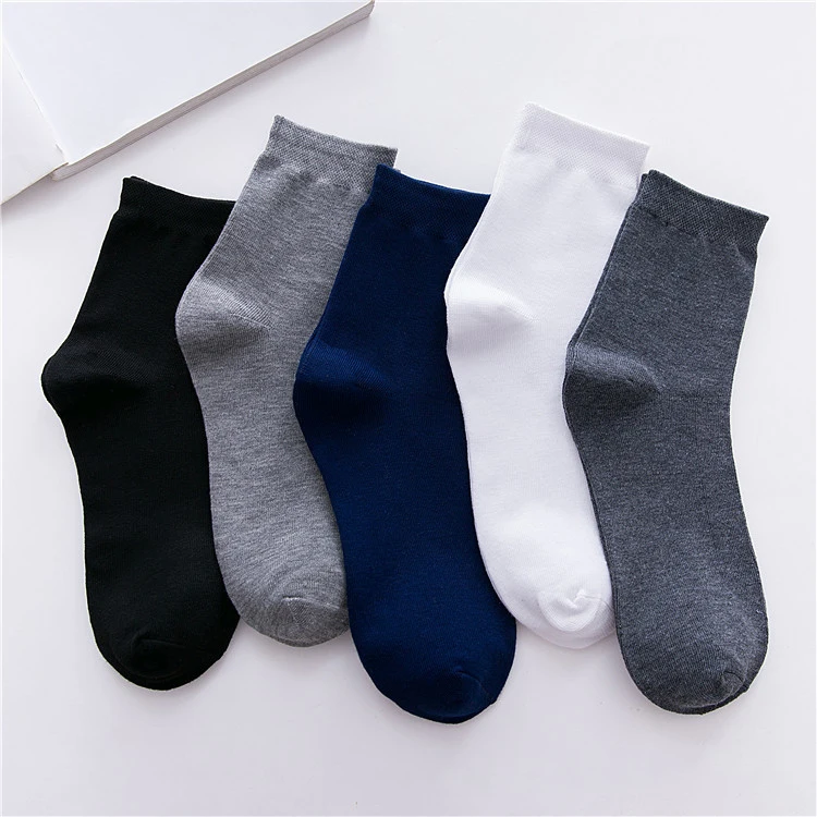 white 1 pcs Высококачественные мужские деловые хлопковые носки, мужские носки, брендовые зимние осенние черные белые мужские повседневные носки - Цвет: white 1 pcs