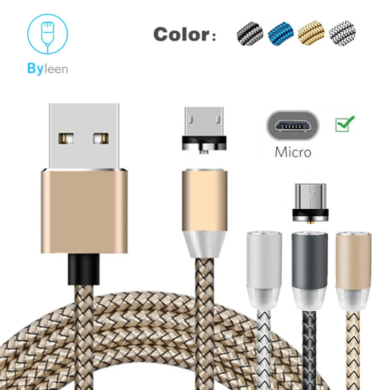 

3FT Micro USB Cable LED Light Magnetic Charger Cabo For Xiaomi Redmi Note 6pro 4X Note5 6A Redmi 5 Plus Redmi S2 Oukitel C10 C11