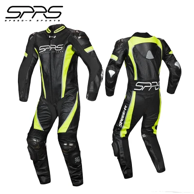 SPRS racing clothes motorcycle onesies motorcycle women's leather track training No.62 - Цвет: Black and yellow