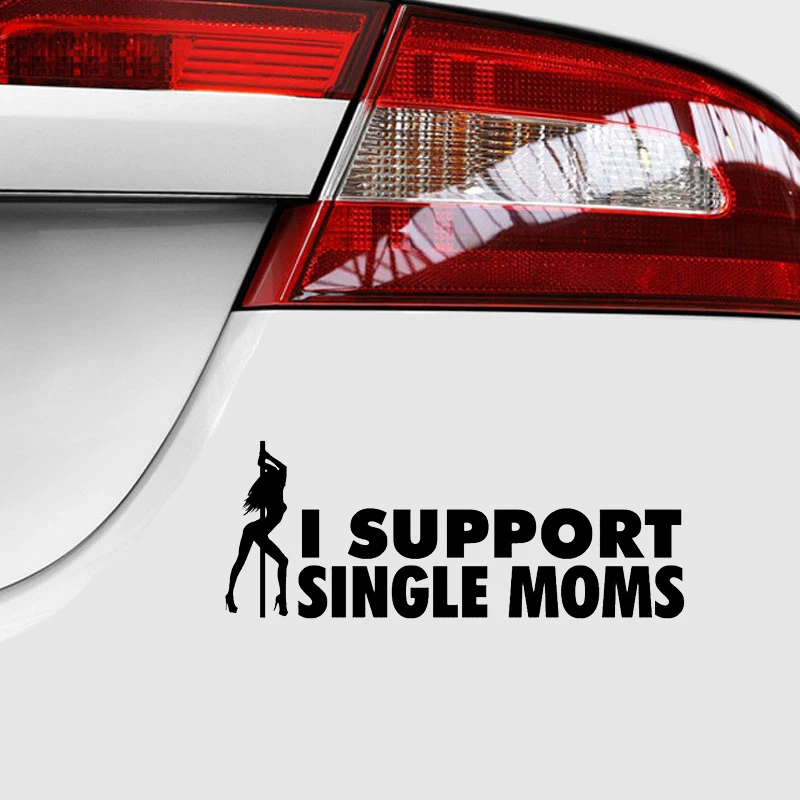 15*6.4cm I Support Single Moms Vinyl Car Wrap Cute And Interesting Fashion Inspirational Sticker Decals | Автомобили и мотоциклы