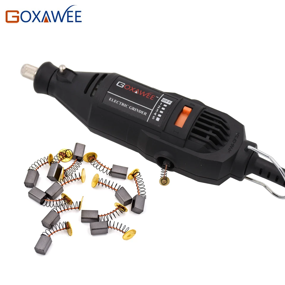 GOXAWEE, 10 шт., аксессуары для Dremel, угольные щетки для Dremel, мини-дрель, электрические инструменты, Dremel, угольные щетки, аксессуары для электроинструментов