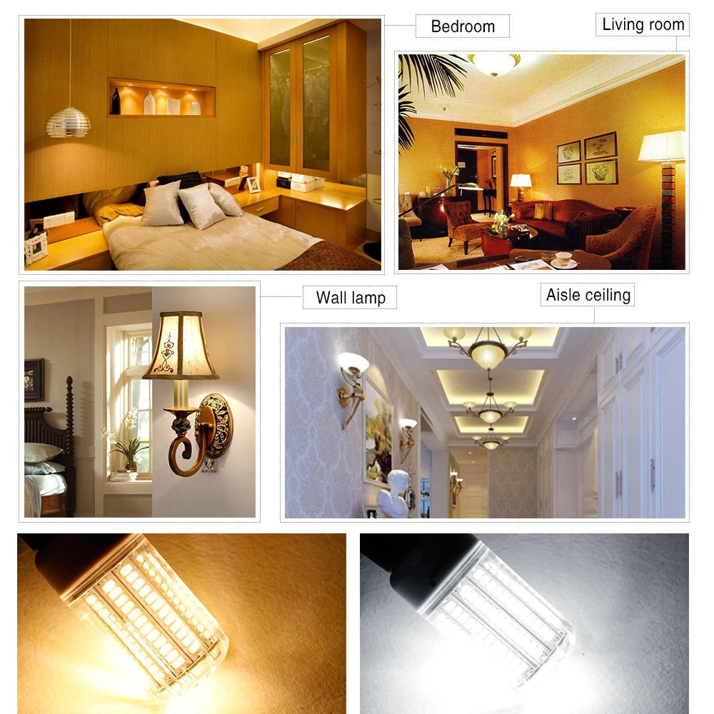Светодиодная лампа E27 5730 SMD LED Corn Bulb 220V 24 30 42 64 80 89 108 136 светодиодный s Focos Luz E14 Bombillas