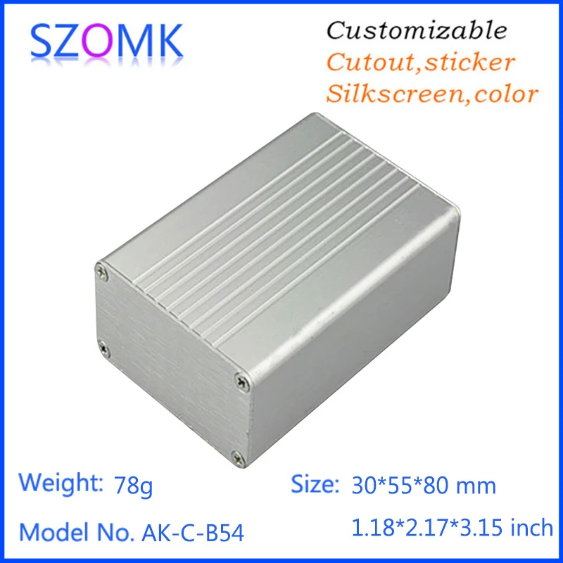 1 шт. анодированный алюминиевый корпус szomk 30*55*80 мм|aluminum electronic enclosure|aluminum separatoraluminum