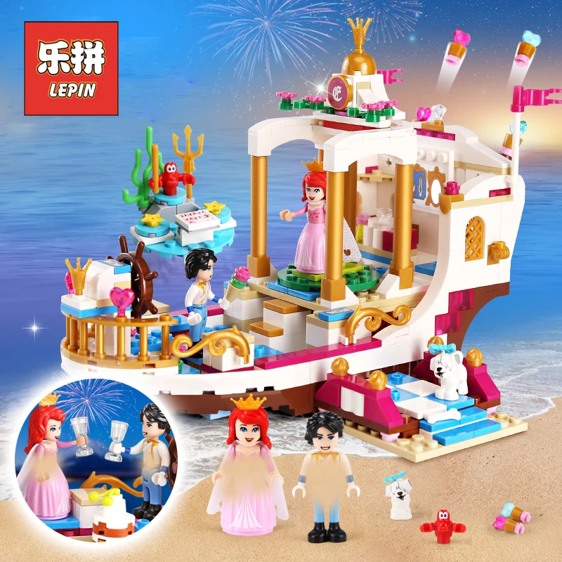 

Lepin 25013 Friends Mermaid Princess the Royal Celebration Boat Set 41153 Building Blocks Bricks Educational Toys Girl Gifts