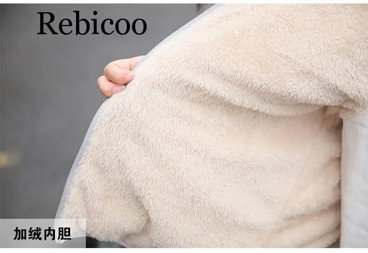 Autumn 2019 New  basic jackets Female Women Winter plus velvet lamb hooded Coats Cotton Winter Jacket Womens Outwear coat