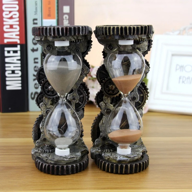 Beste Moderne Gear Model Zand Zandlopers Timer Klok Timers Zandloper Ornament Tafel Klok Decoratie Unieke Woondecoratie knutselen