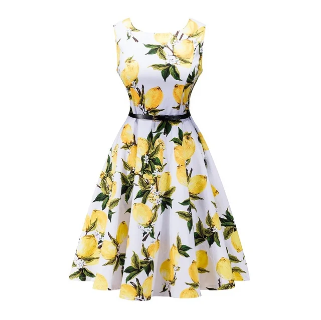 2019 Summer Girls Dress13 20 year Teen Girl Sleeveless printing