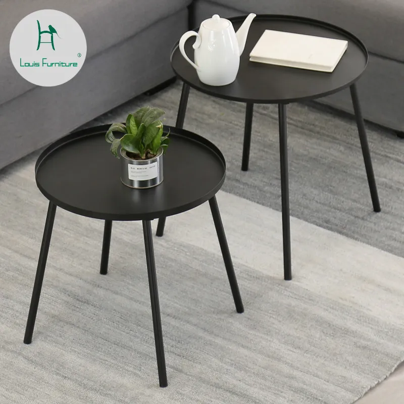 

Louis Fashion Coffee Tables Nordic Iron Living Room Mini Mini Sofa Modern Bedroom Bedside