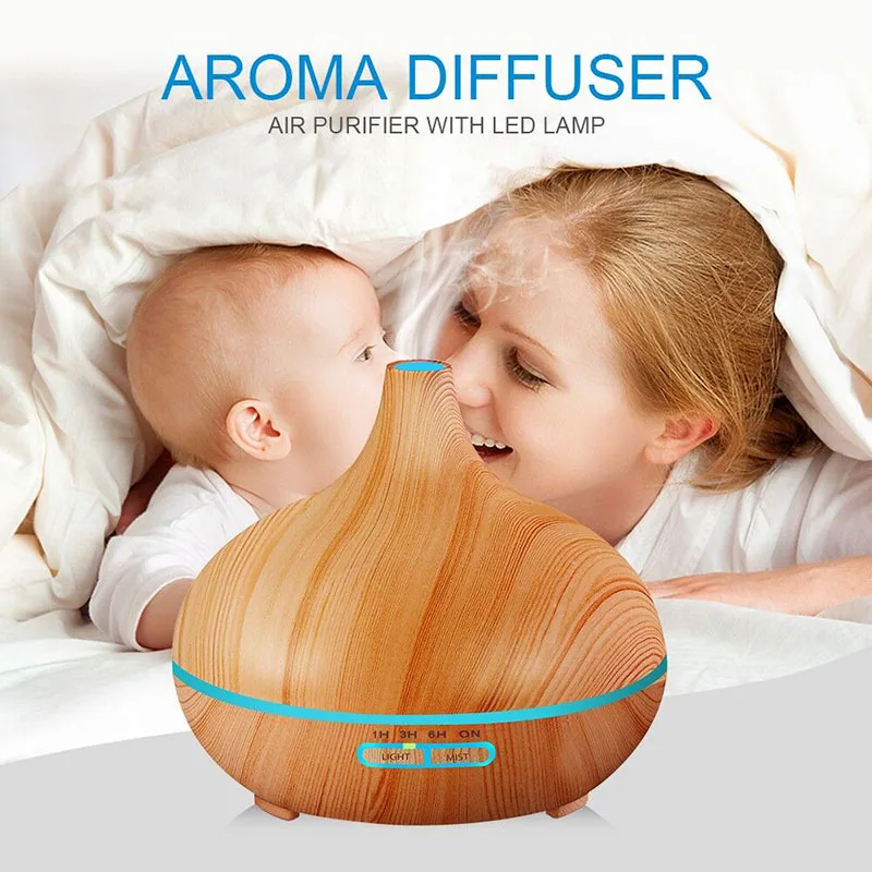 

2018 Air Humidifier Essential Oil Diffuser Aroma Lamp Aromatherapy Electric Aroma Diffuser Mist Maker for Office Home Wood