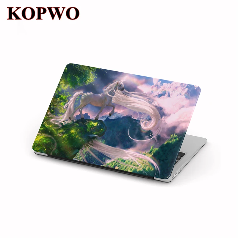 KOPWO Unicorn Laptop Protective Case for Apple Macbook Air Pro 11 13 15 Inch Plastic Cartoon Notebook Cover Coque Macbook Air 13