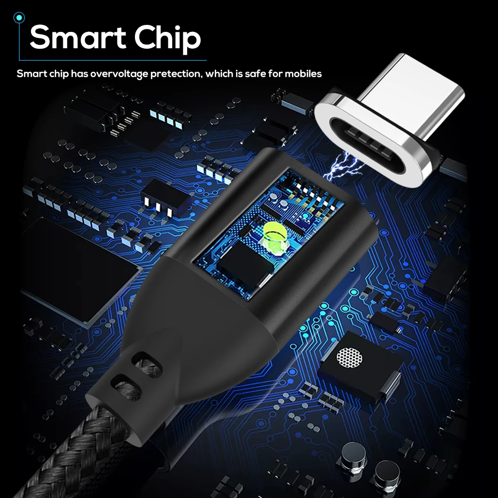 TOPK Магнитный кабель USB C Micro быстрой зарядки синхронизации данных Тип usb для samsung