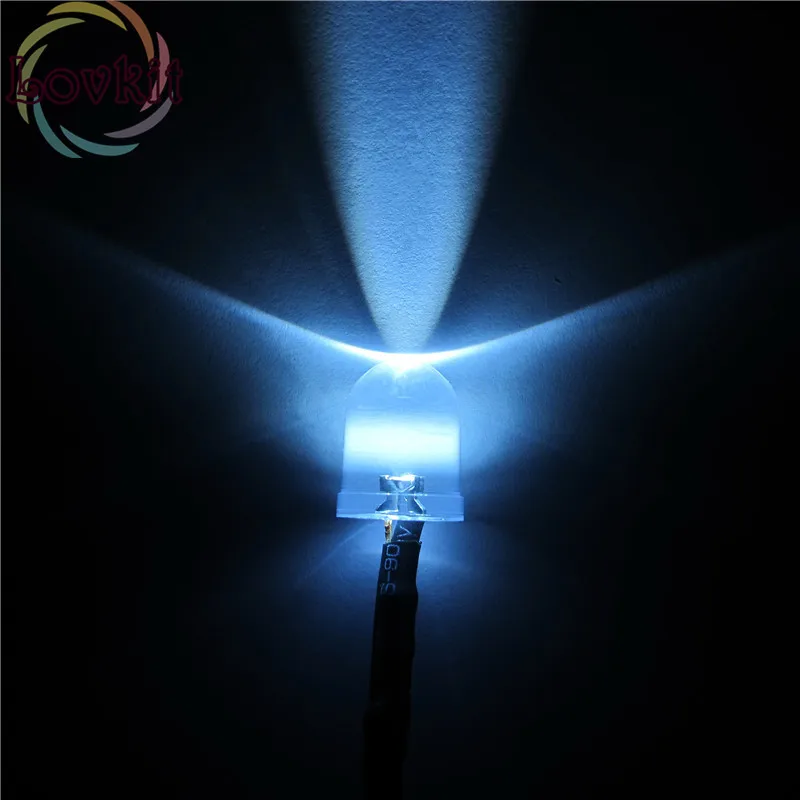 

20 X 10MM Pre-Wired Resistor 12v Round Top White Leds Emitting Diode 12V DC 20cm Led Lamp Light For car DIY Retail and Wholesale