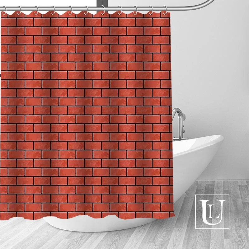 20 Shower Curtain Горячее предложение Экологичные кирпичная стена шаблон душ Шторы пользовательские Ванная комната Шторы современный полиэстер ткань толщиной Водонепроницаемый плесени - Цвет: 20 Shower Curtain