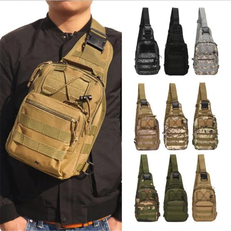 

MOLLE Outdoor Sports Bag Military Climbing Backpack Shoulder Bag Hiking Camping Hunting Camouflage Backpack Tactical Chest Bag