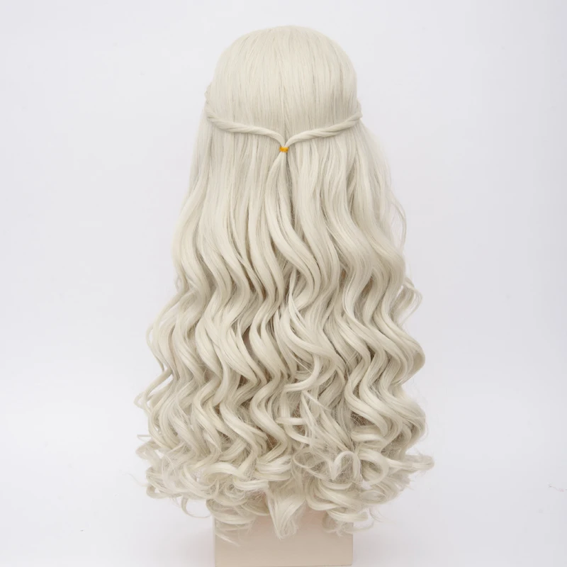 Алиса в стране чудес 2 Белая Королева Косплей парик блонд синтетические волосы длинные Кудрявые Волнистые Алиса коричневый парики Хэллоуин костюм