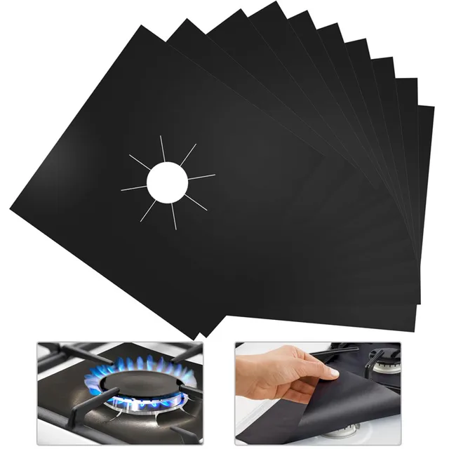 10 Pack Reusable Gas Stove Burner Covers Stove top Burner Liners Gas