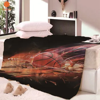 

Super Soft Thicking Flame Firing basketball Blanket for Bed BeachTowel For Kids Adults Blanket Throws bedsheet Travel CB68